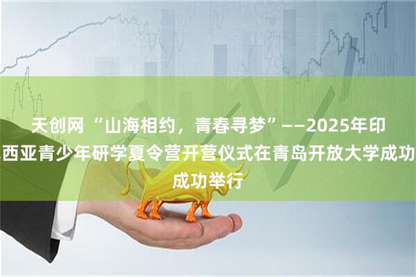 天创网 “山海相约，青春寻梦”——2025年印度尼西亚青少年研学夏令营开营仪式在青岛开放大学成功举行