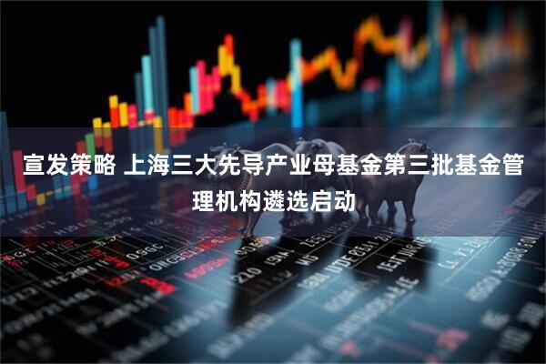宣发策略 上海三大先导产业母基金第三批基金管理机构遴选启动