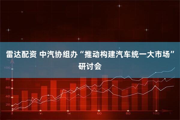 雷达配资 中汽协组办“推动构建汽车统一大市场”研讨会