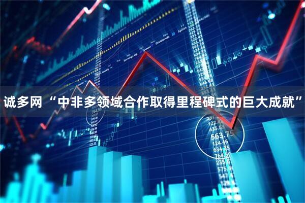 诚多网 “中非多领域合作取得里程碑式的巨大成就”